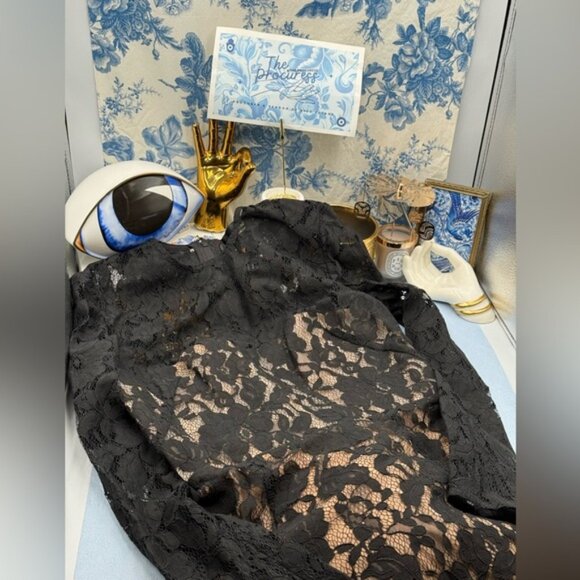 🆕 BRONX & BANCO 🧿 NWOT Colette Noir Black Lace Gown, Sz M US 6 - Picture 11 of 14